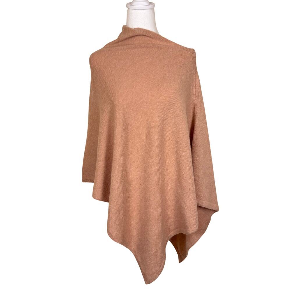 LOOK Cashmere Poncho Dusty Pink One Size Cashmere Wool Viscose Blend EUC